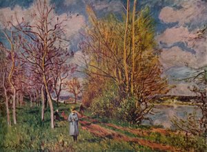 Kevät joen rannoilla, 1800-luvun loppu. 1941 tekijältä Alfred Sisley