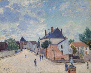 Street in Moret, c. 1890. tekijältä Alfred Sisley