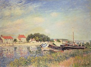 The Banks of the Loing Saint-Mammesissa, 1885 tekijältä Alfred Sisley