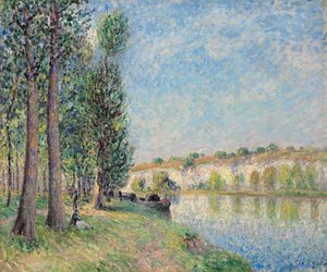 Loing at Moret; Le Loing a Moret, 1885 tekijältä Alfred Sisley
