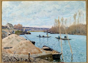 Seine satamassa, Marly, hiekkapaalu tekijältä Alfred Sisley