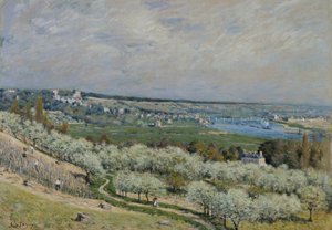 Saint-Germainin terassi keväällä tekijältä Alfred Sisley