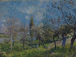 Puutarha keväällä tekijältä Alfred Sisley