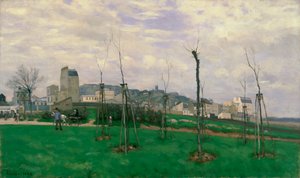 Näkymä Montmartrelle kukkien kaupungista, 1869 tekijältä Alfred Sisley