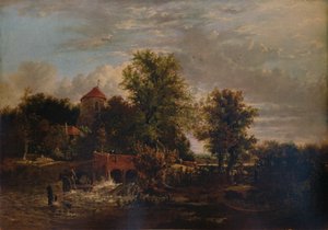 Läntisen joen sulkuportti, c1832 tekijältä Alfred Stannard