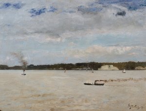 Honfleur Bay. 1891 tekijältä Alfred Emile Stevens