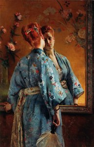 Japanilainen Parisienne, noin 1871-1874. tekijältä Alfred Emile Stevens