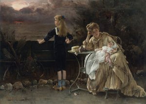 Äiti ja hänen lapsensa, 1883.