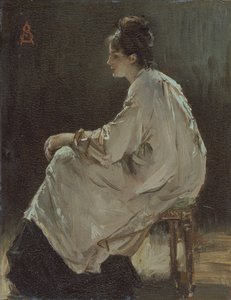 "Istuva tyttö", 1843-1906 tekijältä Alfred Emile Stevens