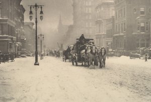 A Dreary Day, n. 1897 (syväpaino) tekijältä Alfred Stieglitz