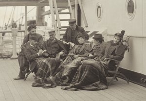 Sime Herrmann, herra ja rouva Mann, tohtori Brown, herra McGibbon, neiti Linthicum ja Emmy – Bourgogne-laivalla 5.–14. toukokuuta 1896 tekijältä Alfred Stieglitz