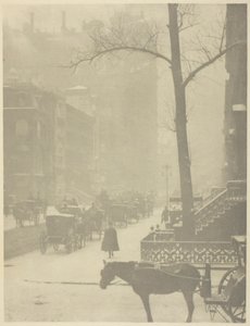 The Street, Fifth Avenue, 190001, painettu 190304. tekijältä Alfred Stieglitz