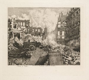 Pariisi junalla. Vaudeville-teatterin purku: rue du Dix-Decembre tekijältä Alfred Taiée