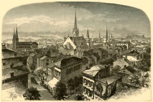 "Cincinnati, näkymä Carlisle-hotellista", 1874.