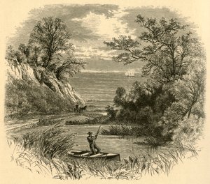 "Glimpse of Lake Michigan", 1874.