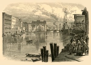 "Milwaukee River, Milwaukee", 1874.