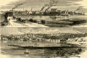 "Rock Island, Illinois. - Davenport, Iowa", 1874.