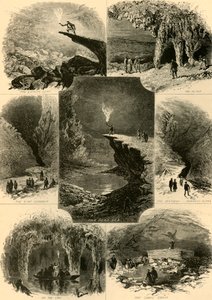 "Scenes in Mammoth Cave", 1874.