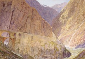 Paholaisen silta - St Gothardin sola tekijältä Alfred William Hunt