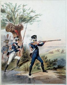 Napoleonin armeija: Keisarillinen kaarti. Kaiverrus Alfred De Marbot (1800-luku) 1809. Malmaison, Linnamuseo. tekijältä Alfred de (after) Marbot