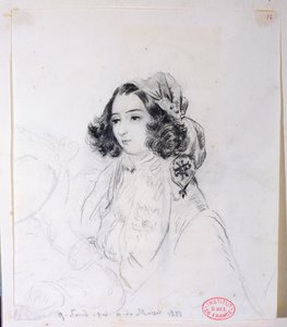 George Sand (1804-76) huivin päällä, 1833