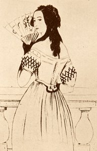George Sand (piirustus) tekijältä Alfred de Musset