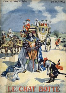 Boot Cat. Kansantaru. Kuva Vaccarista ja Carreystä "" Les beaux tales"" -kokoelmassa "" Nos loisirs""" noin 1910. Yksityinen kokoelma.