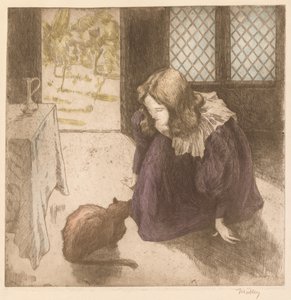 Sisustus, Pikkutyttö kissan kanssa (La Petite fille au chat)