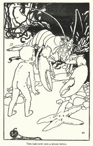 Kuvitus Charles Kingsleyn teokseen The Water-Babies (litografia). tekijältä Alice Bolingbroke (after) Woodward
