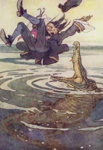 Suoraan krokotiilin leukoihin! (väri litho)