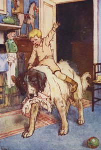 Michael istuu selällään (väri litho) tekijältä Alice Bolingbroke (after) Woodward