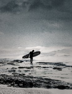 Going in..., 2013 (käsin maalattu valokuva)