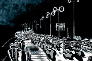 Northbound, 2016 (käsin maalattu valokuva)