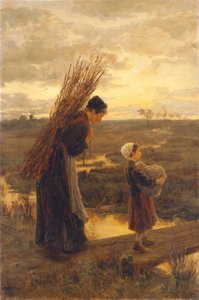 "He kotiinpäin menivät väsyneeseen suuntaan", 1870-1890 tekijältä Alice Mary Morgan
