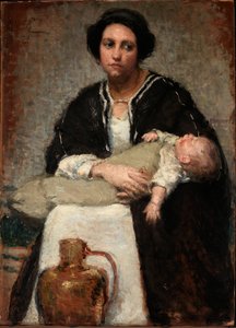 Äiti ja nukkuva vauva, 1911.