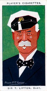 Sir Thomas Johnstone Lipton, 1. Baronet, brittiläinen elintarvikekauppias ja purjehtija, 1926 tekijältä Alick P. F. Ritchie