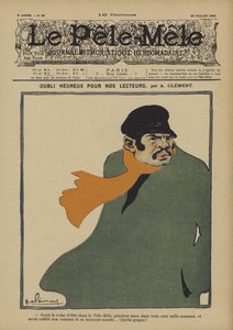 Onnellinen puute lukijoillemme. Le Pele-Mele -lehden kuvitus, 1902