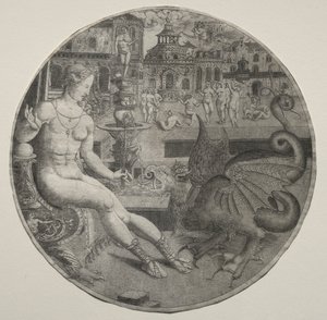 Alaston nainen ja lohikäärme, 1523.