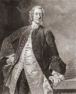 Amiraali Edward Boscawen. Muotokuva. tekijältä Allan (after) Ramsay