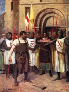 Hubert de Burgh and the Blacksmith (litografia de color) finlandès