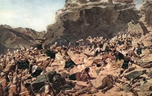 Gordon Highlandersin panos Dargaissa (väri litho)