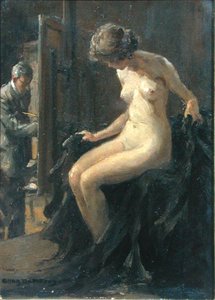 Studio (öljy paneelille)