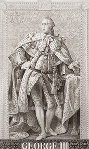 George III (1738-1820) teoksesta "Englannin ja Skotlannin historian kuvituksia" osa II tekijältä Allan Ramsay