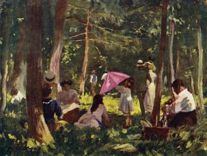 Paris: A Corner in the Bois (väri litho) tekijältä Allan Stewart