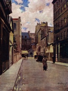 Pariisi: Katu vanhassa Pariisissa, St Germain (väri litho) tekijältä Allan Stewart