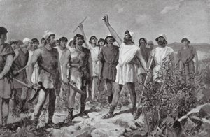 Heloottien kapina Spartassa, eKr. 464 (litografia) tekijältä Allan Stewart