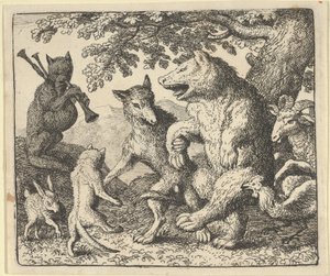 Juhla karhun ja suden kunniaksi, 1650-75. tekijältä Allart van Everdingen