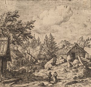 Hamlet vuoristoisella pohjalla, luultavasti n. 16451656. tekijältä Allart van Everdingen
