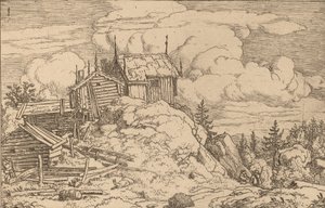 Hamlet kukkulalla, luultavasti n. 16451656. tekijältä Allart van Everdingen