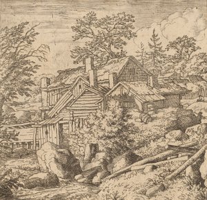 Hamlet al vessant de la muntanya, probablement c. 16451656. finlandès tekijältä Allart van Everdingen